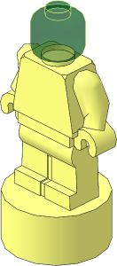 Minifig Statuette with Bright Light Yellow Head Pattern