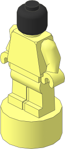 Minifig Statuette with Black Head Pattern