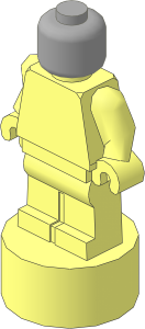Minifig Statuette with Light Bluish Grey Head Pattern