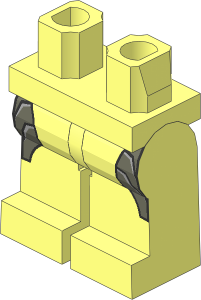Minifig Hips and Legs with Dark Bluish Grey Armour Sides Pattern