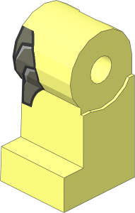 Minifig Leg Right with Dark Bluish Grey Armour Side Pattern