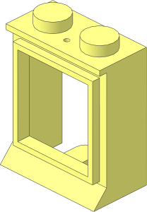 ~Window  1 x  2 x  2 Classic with Solid Studs
