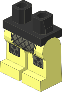 Minifig Hips and Legs with Armour and Spiked Kneepads Pattern