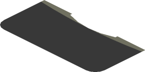 ~Sticker  0.8 x  2.4 with Grey and White Air Vents on Black Background - Fifth Face