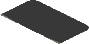 ~Sticker  0.8 x  2.4 with Grey and White Air Vents on Black Background - First Face