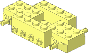Car Base  4 x  8 x  1.333 with Studs on Side