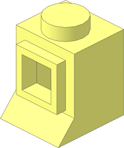 ~Window  1 x  1 x  1 Classic with Solid Studs
