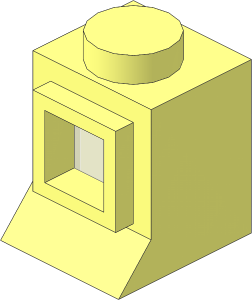 Window  1 x  1 x  1 Classic with Solid Studs (Complete)