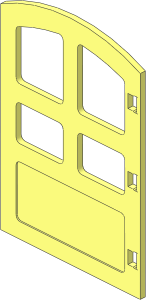 Duplo Door  1 x  4 x  4 with Curved Top with Four Panes