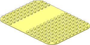 Duplo Baseplate 12 x 16 with 12 x  4 Stud Gap