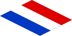 Sticker  2.4 x  3 with The Netherlands Flag