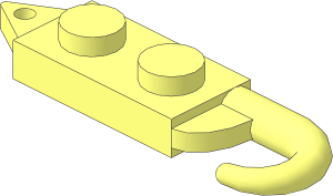 Plate  1 x  2 with Crane Hook Left