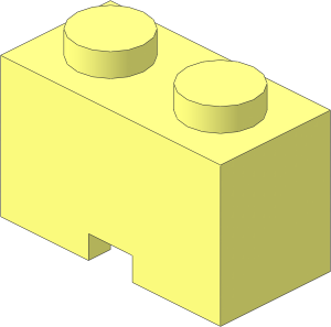 Brick  1 x  2 with Cable Cutout