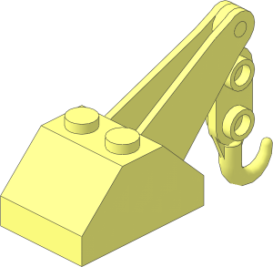 Slope Brick 45  2 x  3 x  1.333 Double with Crane Arm and Hook (Complete)