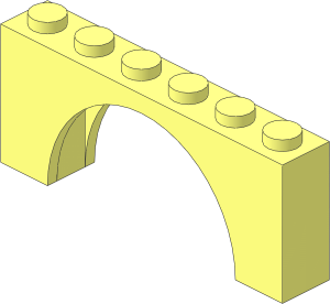 Arch  1 x  6 x  2 with Very Thin Top