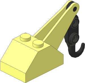 Slope Brick 45  2 x  3 x  1.333 Double with Crane Arm and Black Hook