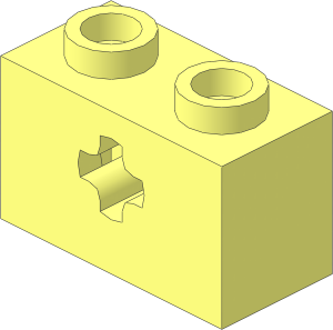 =Technic Brick  1 x  2 with Axlehole with Open Sides and Bottom Stud