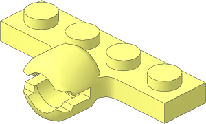 Plate  1 x  4 with Towball Socket Long with  2 Slots