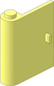 Door  1 x  3 x  3 Left with Vertical Handle with Grip