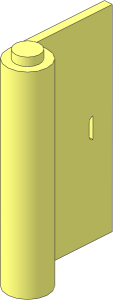Door  1 x  3 x  4 Right with Vertical Handle with Grip