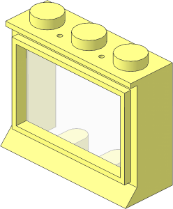 Window  1 x  3 x  2 Classic with Solid Studs (Complete)