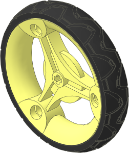 Wheel Rim 14 x 60 with 3 Spokes and 3 Pegholes with Tyre 14/ 20 x 60