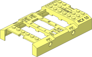 ~Electric Mindstorms RCX Module with AC Socket - Top Housing with "RCX 1.0" Pattern