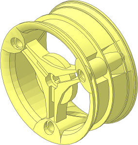 Wheel Rim 28 x 60 with 3 Spokes and 3 Pegholes