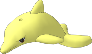 Animal Dolphin Jumping with Eyes and Eyelashes Pattern