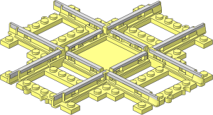 Train Track  9V Crossing