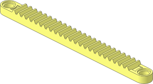 Technic Gear Rack  1 x 12 with Holes