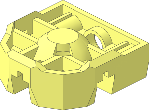 Technic Connector Block  3 x  3 with Ball Socket