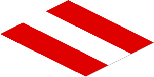 Sticker  2.4 x  3 with Austria Flag