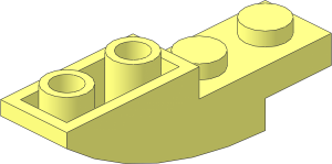 Slope Brick Curved  4 x  1 Inverted