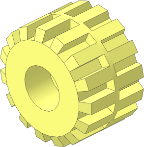 Wheel 14 x 21 Solid Rubber with Axlehole