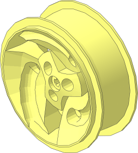 Wheel Rim 30 x 61 with 3 Spokes Swirled