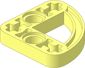 Technic Beam  3 x  3 x  0.5 Liftarm Bent 90 Quarter Circle