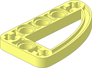 Technic Beam  3 x  5 x  0.5 Liftarm Bent 90 Quarter Ellipse