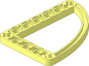 Technic Beam  5 x  7 x  0.5 Liftarm Bent 90 Quarter Ellipse