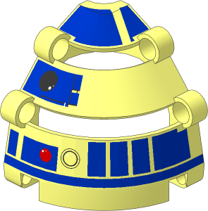 Technic Dome  6 x  6 x  7 with SW Droid Head Quarter with Eye Pattern