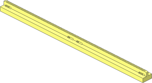 Train Track Rail Slotted Straight