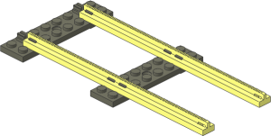 Train Track  4.5V Slotted Straight (Complete)