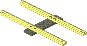 Train Track  4.5V Slotted Straight (Complete w/o End Sleepers)
