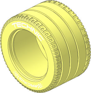 Tyre 50/ 29 x 54 with White "Technic Racing" Pattern