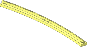 Train Track Slotted Rail Curved Outside