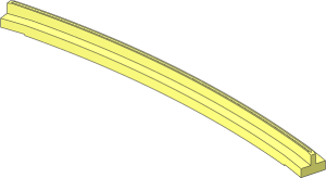 Train Track Tapered Rail Curved Inside