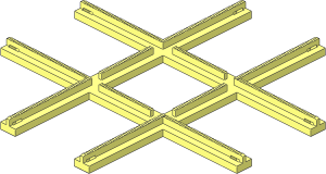 Train Track  4.5V Crossing Slotted