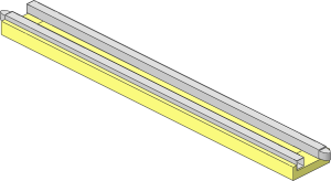 Train Track 12V Straight Insert Type 2