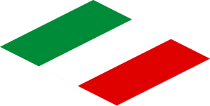 Sticker  2.4 x  3 with Italy Flag