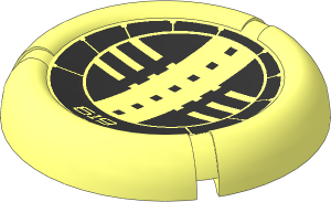 Technic Disc  5 x  5 Projectile with Bionicle Kanoka 619 Onu-Metru Pattern